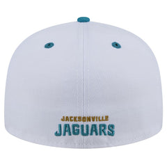 Jacksonville Jaguars New Era Throwback Logo Flipside Two-Tone 59FIFTY Fitted Hat - White/Teal sale