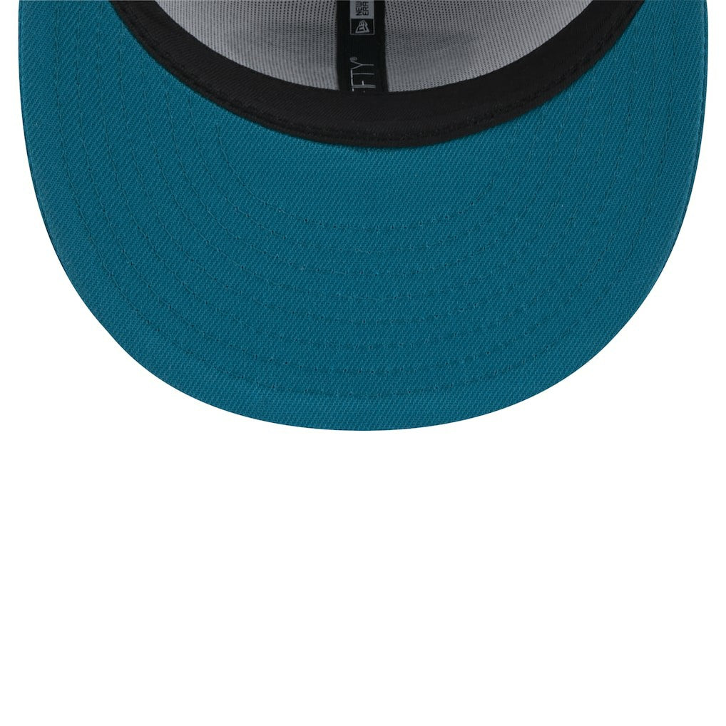 Jacksonville Jaguars New Era Throwback Logo Flipside Two-Tone 59FIFTY Fitted Hat - White/Teal sale