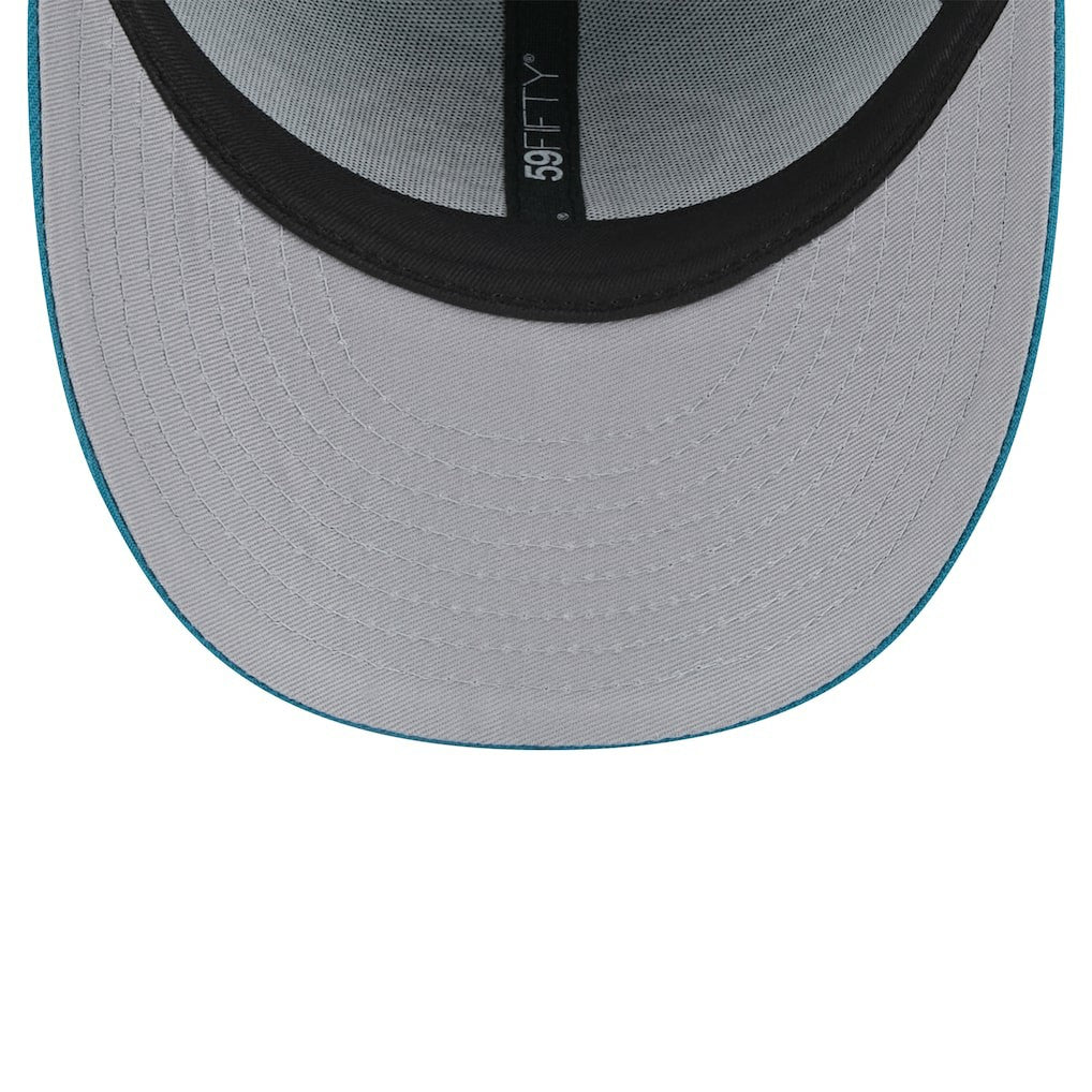 Jacksonville Jaguars New Era Throwback Logo Omaha Low Profile 59FIFTY Fitted Hat - Teal sale