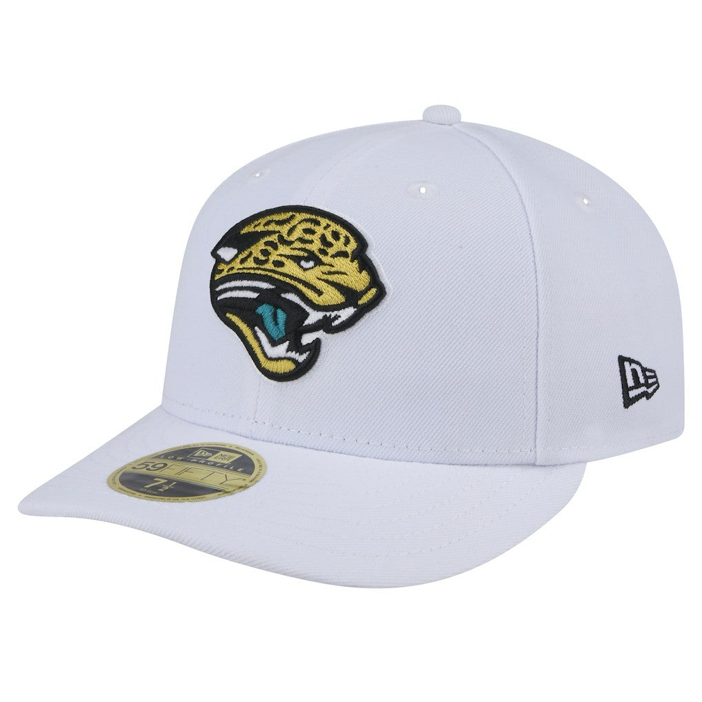 Jacksonville Jaguars New Era Throwback Logo Omaha Low Profile 59FIFTY Fitted Hat - White on sale