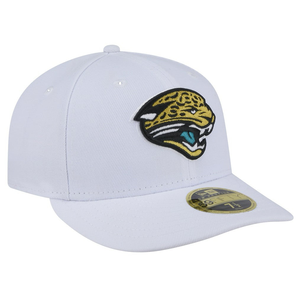 Jacksonville Jaguars New Era Throwback Logo Omaha Low Profile 59FIFTY Fitted Hat - White on sale