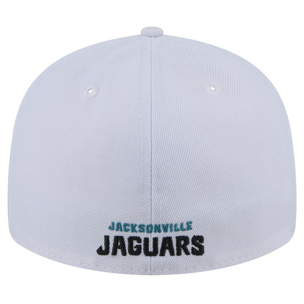 Jacksonville Jaguars New Era Throwback Logo Omaha Low Profile 59FIFTY Fitted Hat - White on sale