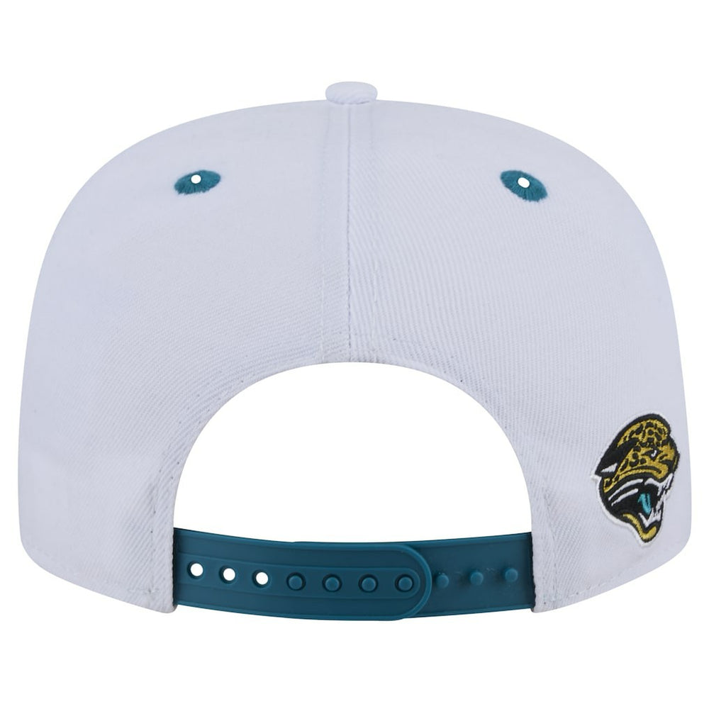 Jacksonville Jaguars New Era Throwback Sparky Original Fit 9FIFTY Snapback Hat - White/Teal for sale