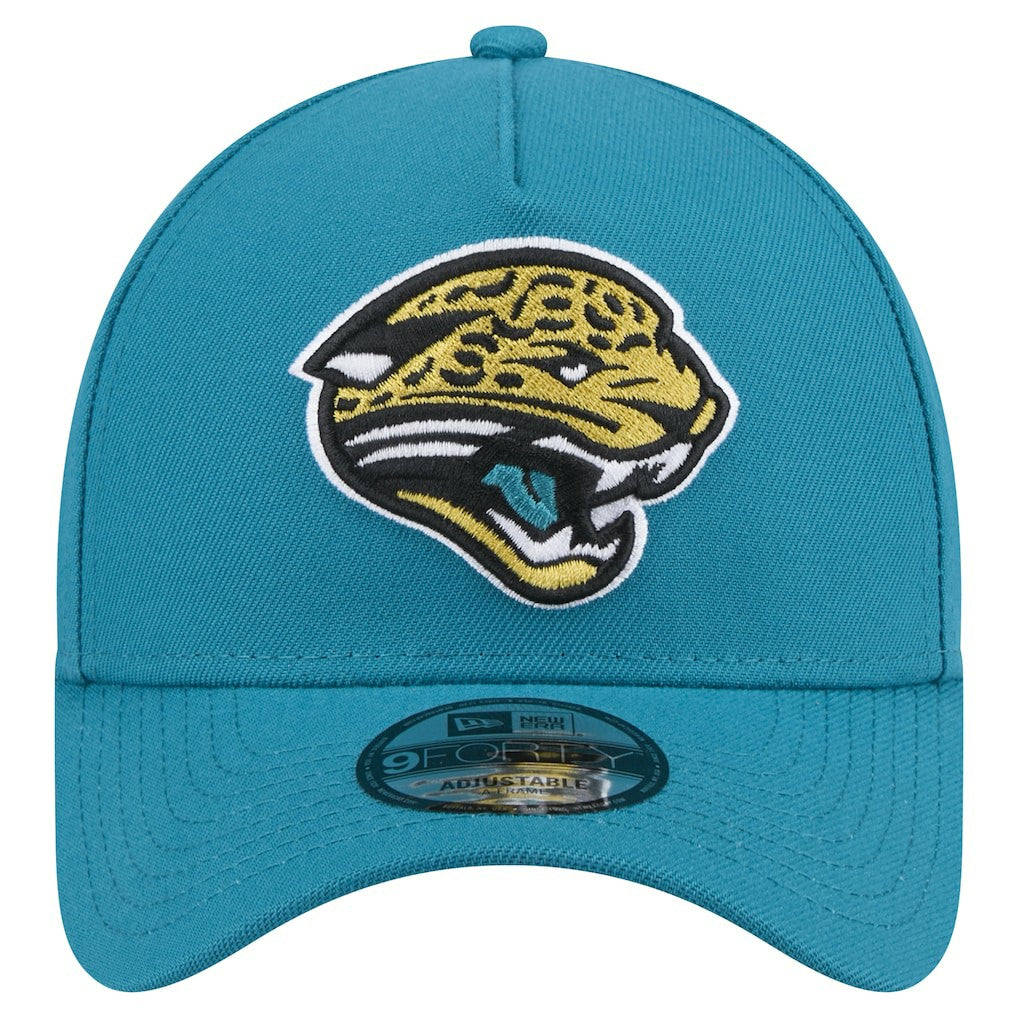 Jacksonville Jaguars New Era Throwback Logo Standard A-Frame 9FORTY Adjustable Hat - Teal for sale
