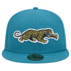 Jacksonville Jaguars New Era Throwback Crawl Omaha 59FIFTY Fitted Hat - Teal online
