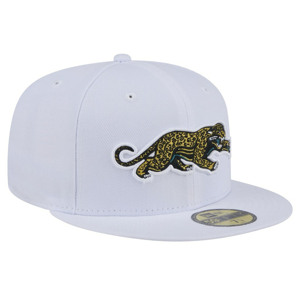 Jacksonville Jaguars New Era Throwback Crawl Omaha 59FIFTY Fitted Hat - White sale