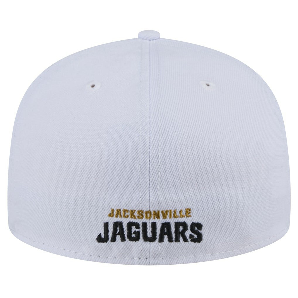 Jacksonville Jaguars New Era Throwback Crawl Omaha 59FIFTY Fitted Hat - White sale