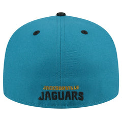 Jacksonville Jaguars New Era Throwback Crawl Flipside Two-Tone 59FIFTY Fitted Hat - Teal/Black on sale