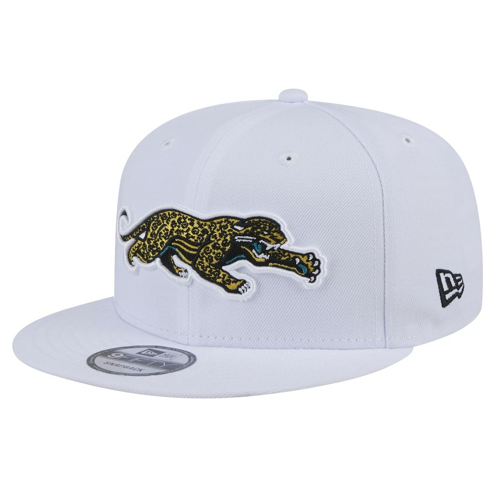 Jacksonville Jaguars New Era Throwback Crawl Standard 9FIFTY Snapback Hat - White online