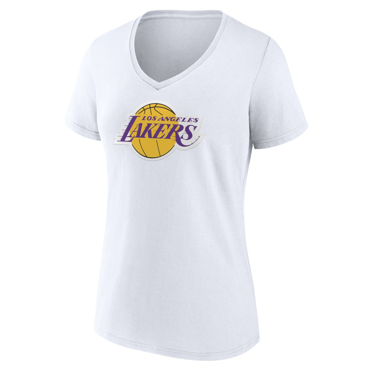 Los Angeles Lakers Women's Alternate Logo V-Neck T-Shirt - White sale