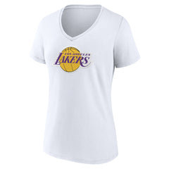 Los Angeles Lakers Women's Alternate Logo V-Neck T-Shirt - White sale