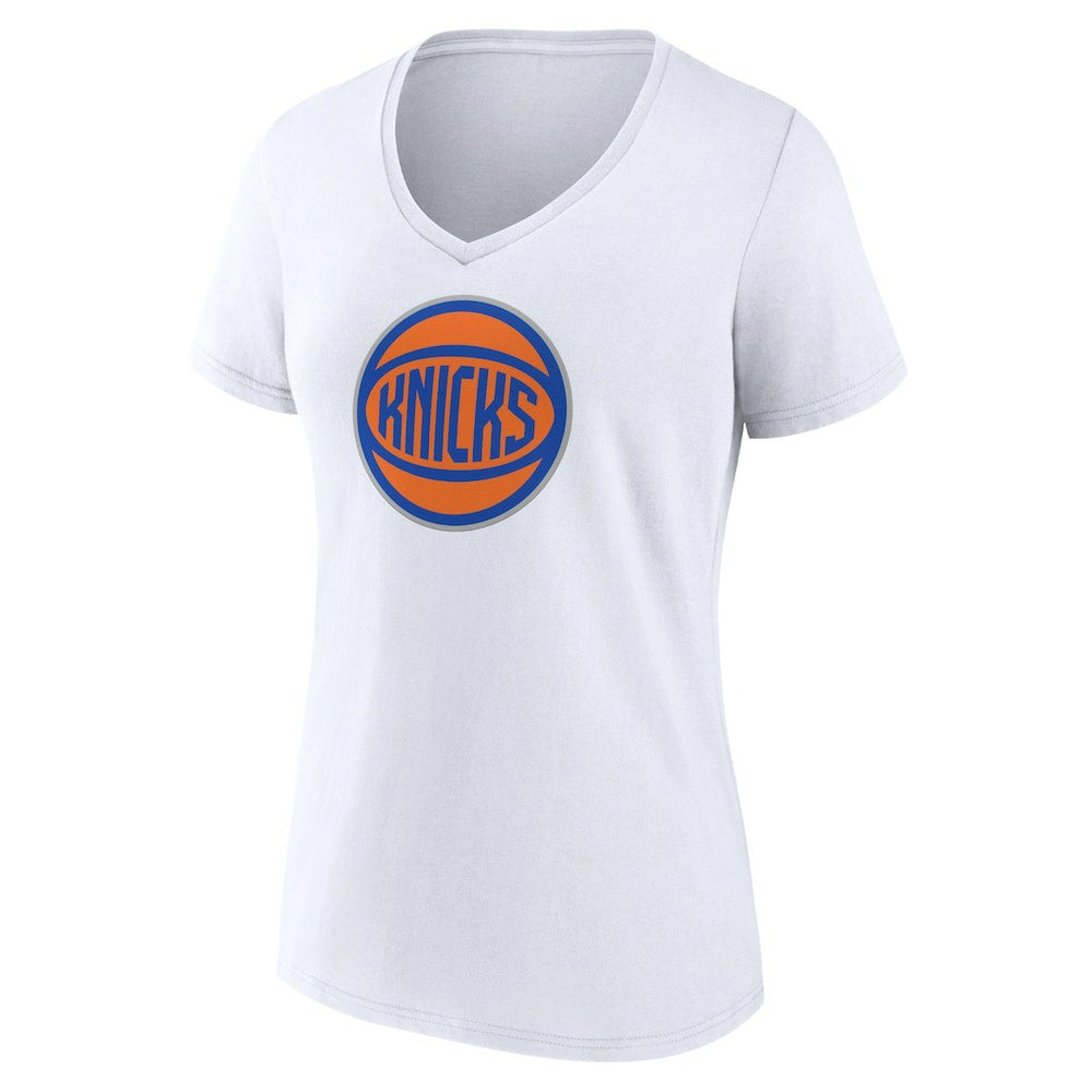 New York Knicks Women's Alternate Logo V-Neck T-Shirt - White cheap