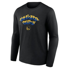 Golden State Warriors Japanese Heritage Long Sleeve T-Shirt sale - Black on sale