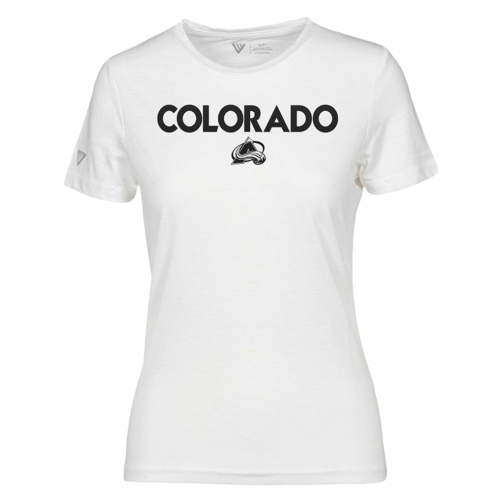 Colorado Avalanche Levelwear Women's Maddox City Capsule T-Shirt White