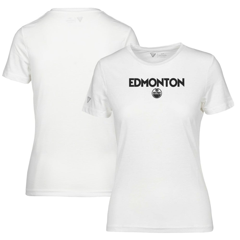 Edmonton Oilers Levelwear Women's Maddox City Capsule T-Shirt White
