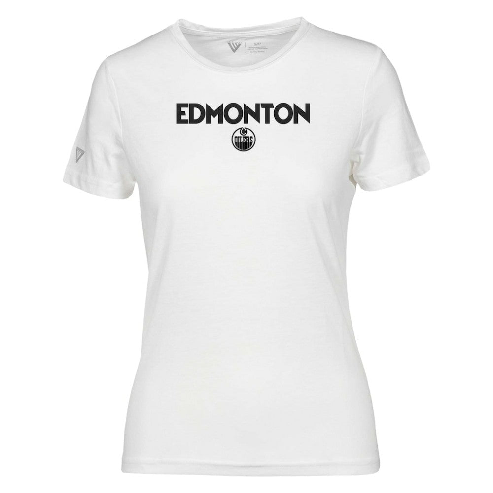 Edmonton Oilers Levelwear Women's Maddox City Capsule T-Shirt White