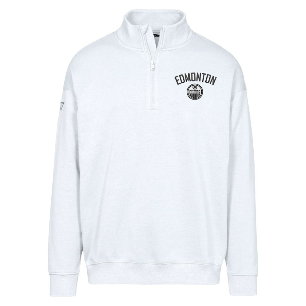 Edmonton Oilers Levelwear Murray City Capsule Quarter-Zip Sweatshirt White