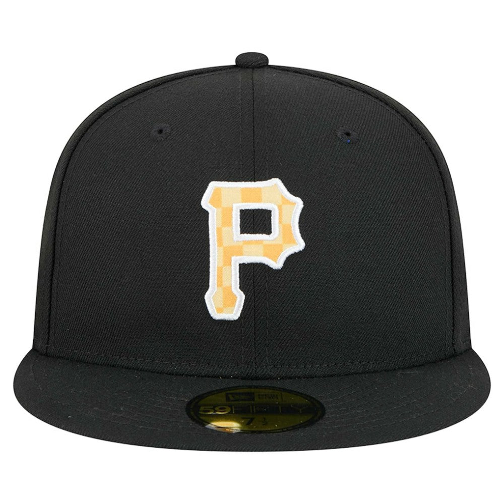 Pittsburgh Pirates Checkered Undervisor 59FIFTY Fitted Hat - Black | New Era