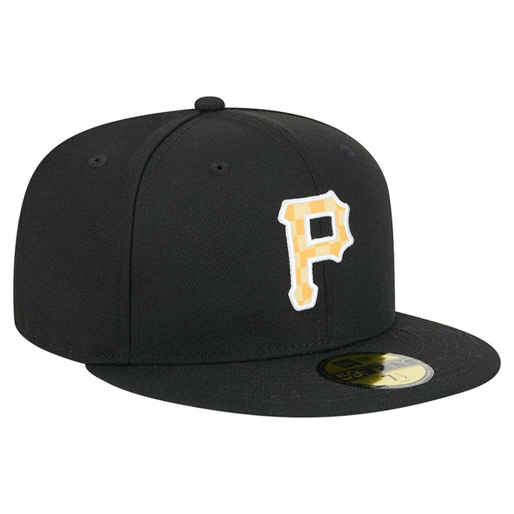 Pittsburgh Pirates Checkered Undervisor 59FIFTY Fitted Hat - Black | New Era