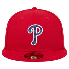 Philadelphia Phillies Checkered Undervisor 59FIFTY Fitted Hat - Red | New Era