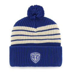 New York Rangers '47 Old Time Hockey Barn Cuffed Knit Hat with Pom Blue