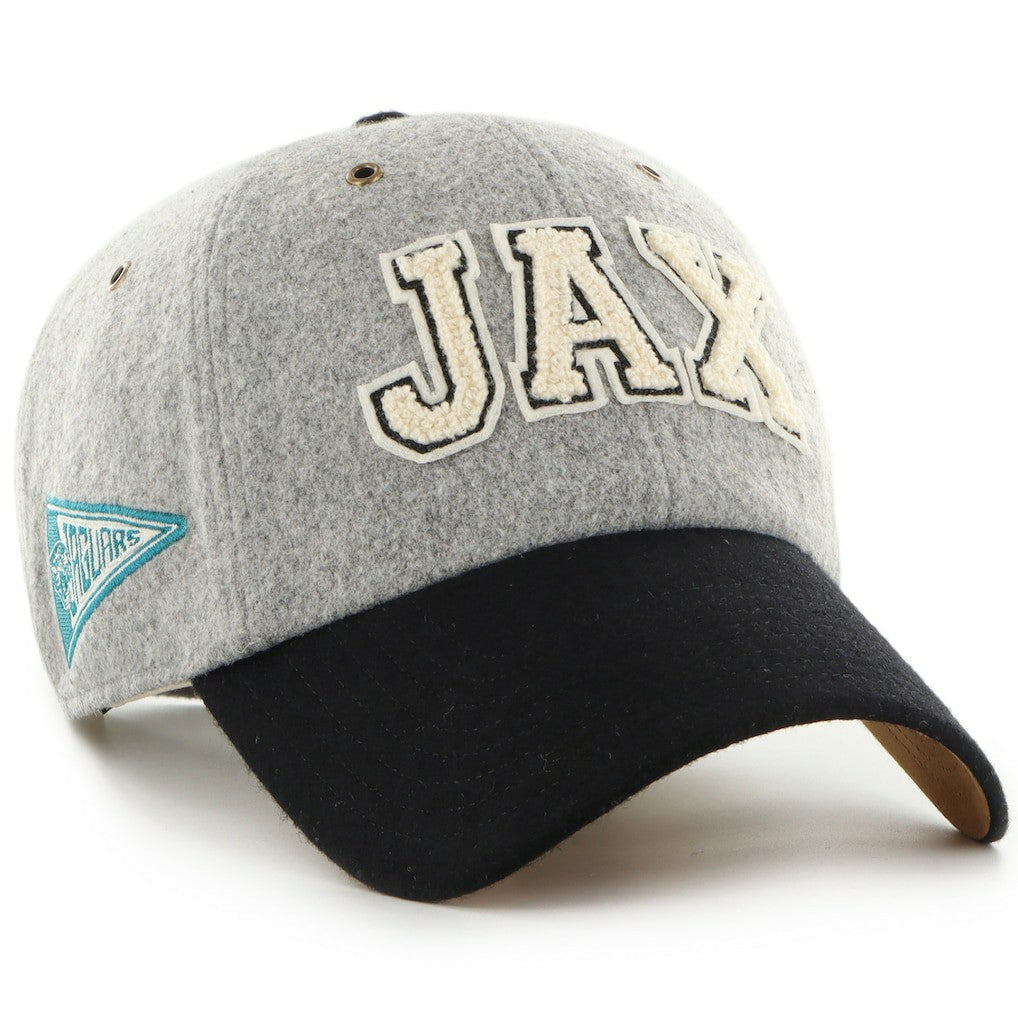 Jacksonville Jaguars Stoney Clover Lane x '47 Unisex Block Clean Up Adjustable Hat - Gray/Black for sale
