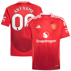 Manchester United Youth 2024/25 Home Replica Custom Jersey - Red | Adidas cheap