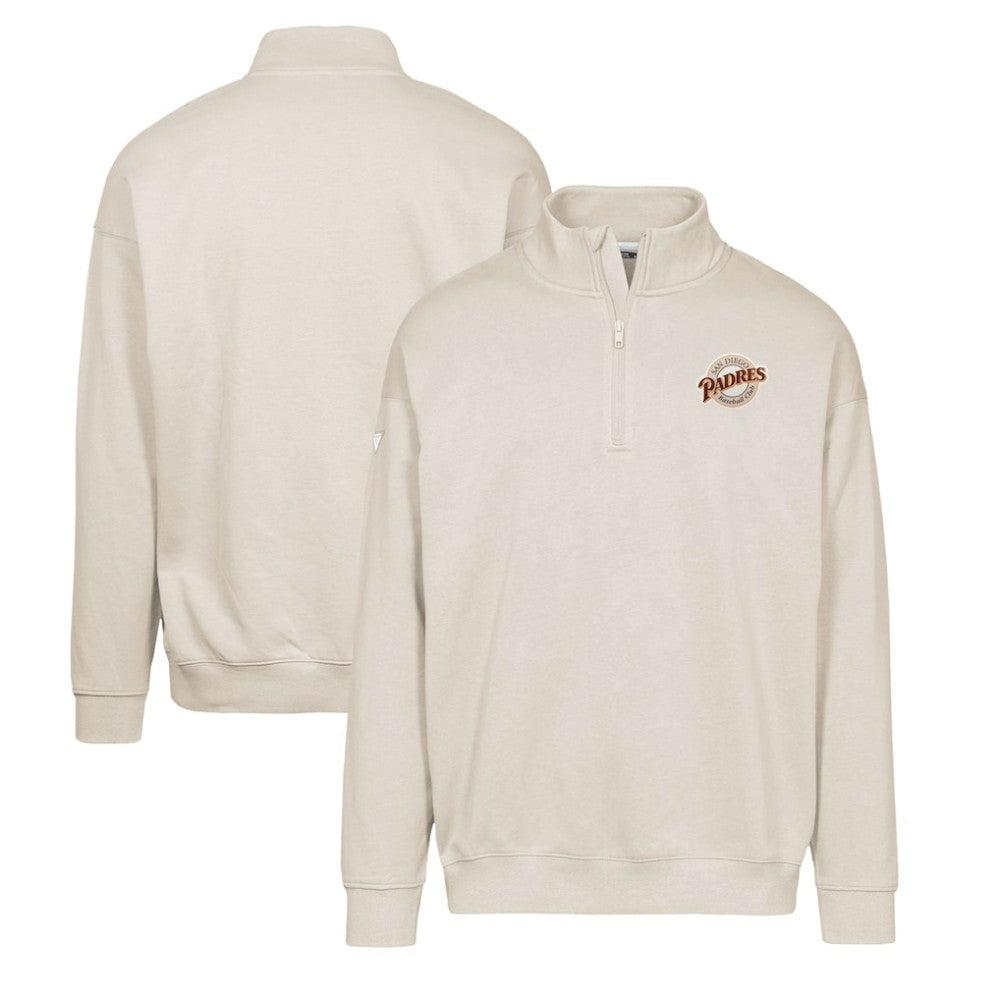 San Diego Padres Levelwear Murray Core Logo Quarter-Zip Pullover Top - Khaki