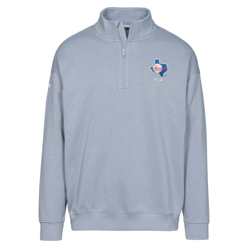 Texas Rangers Levelwear Murray Core Logo Quarter-Zip Pullover Top - Gray