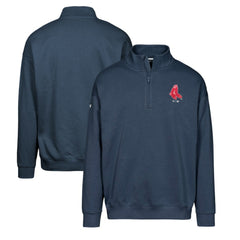 Boston Red Sox Levelwear Murray Core Logo Quarter-Zip Pullover Top - Navy