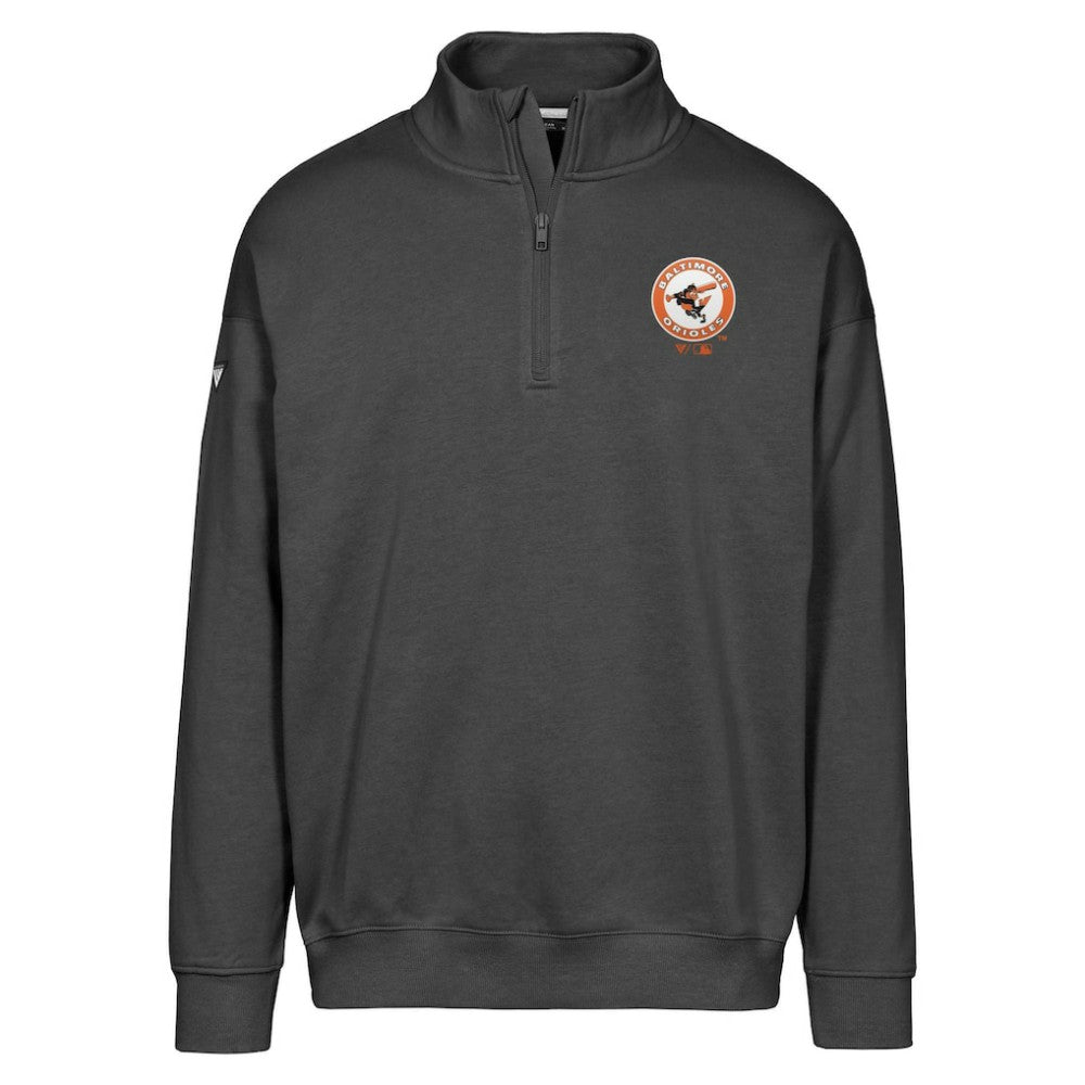 Baltimore Orioles Levelwear Murray Core Logo Quarter-Zip Pullover Top - Black
