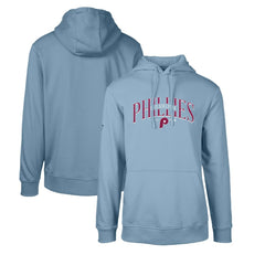 Philadelphia Phillies Levelwear Cooperstown Collection Podium Retro Spellout Pullover Hoodie - Light Blue