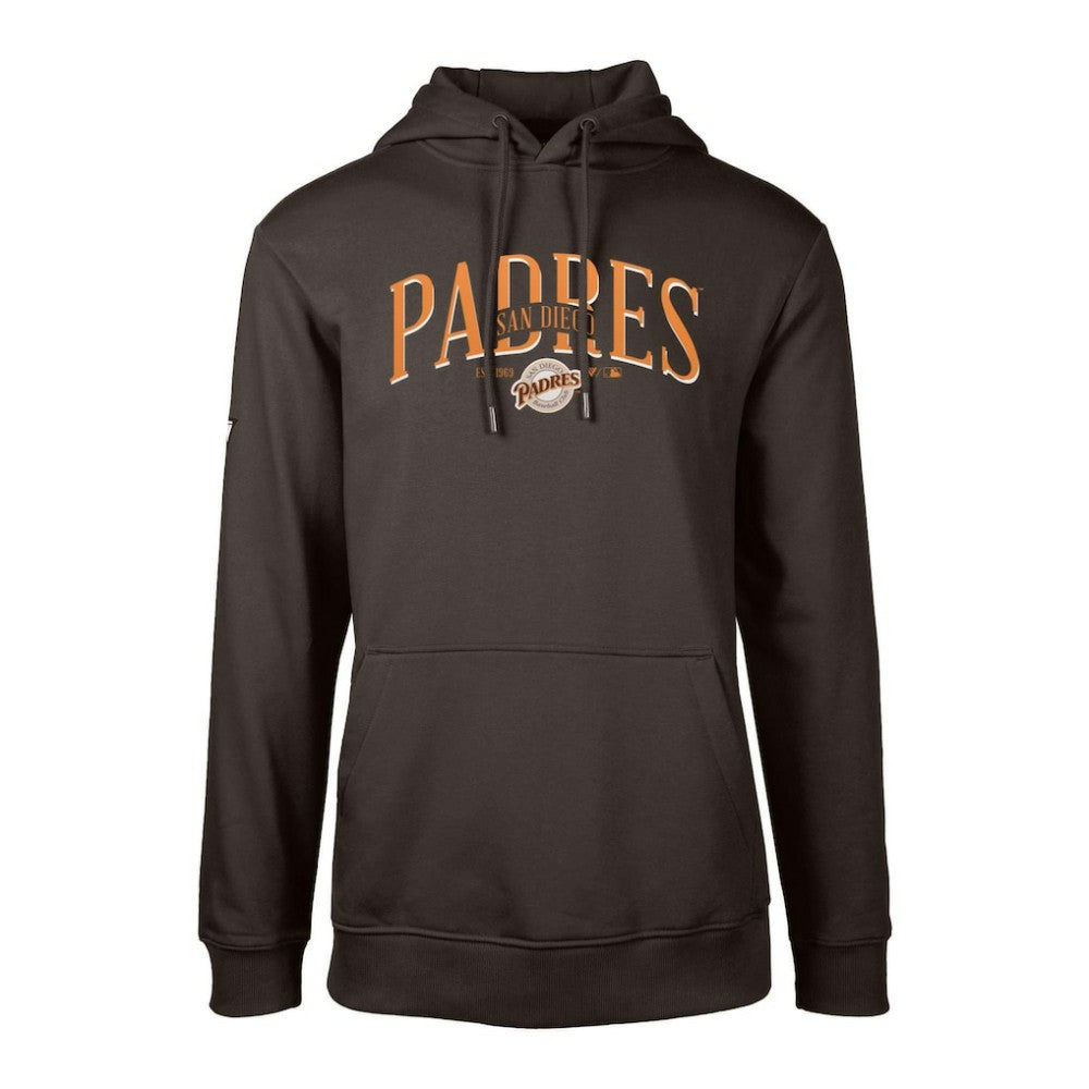 San Diego Padres Levelwear Cooperstown Collection Podium Retro Spellout Pullover Hoodie - Brown