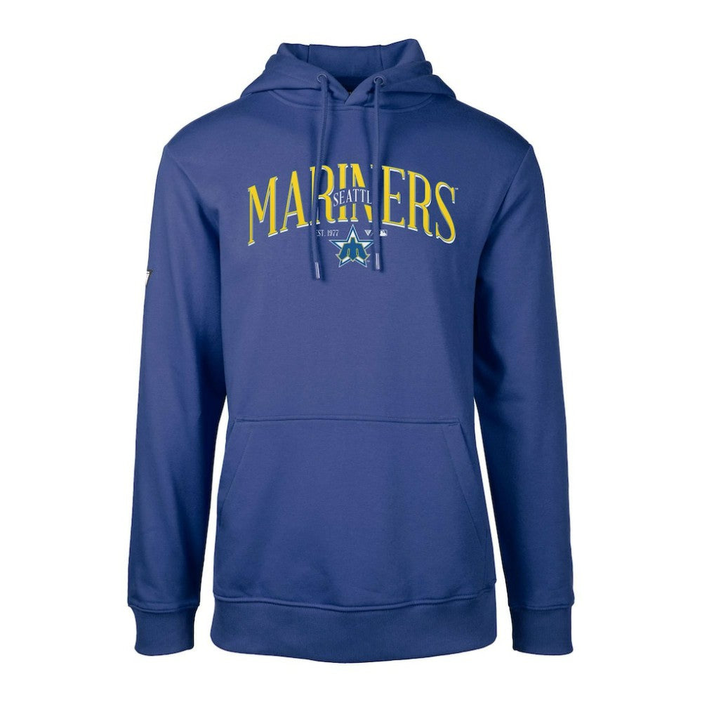 Seattle Mariners Levelwear Cooperstown Collection Podium Retro Spellout Pullover Hoodie - Royal