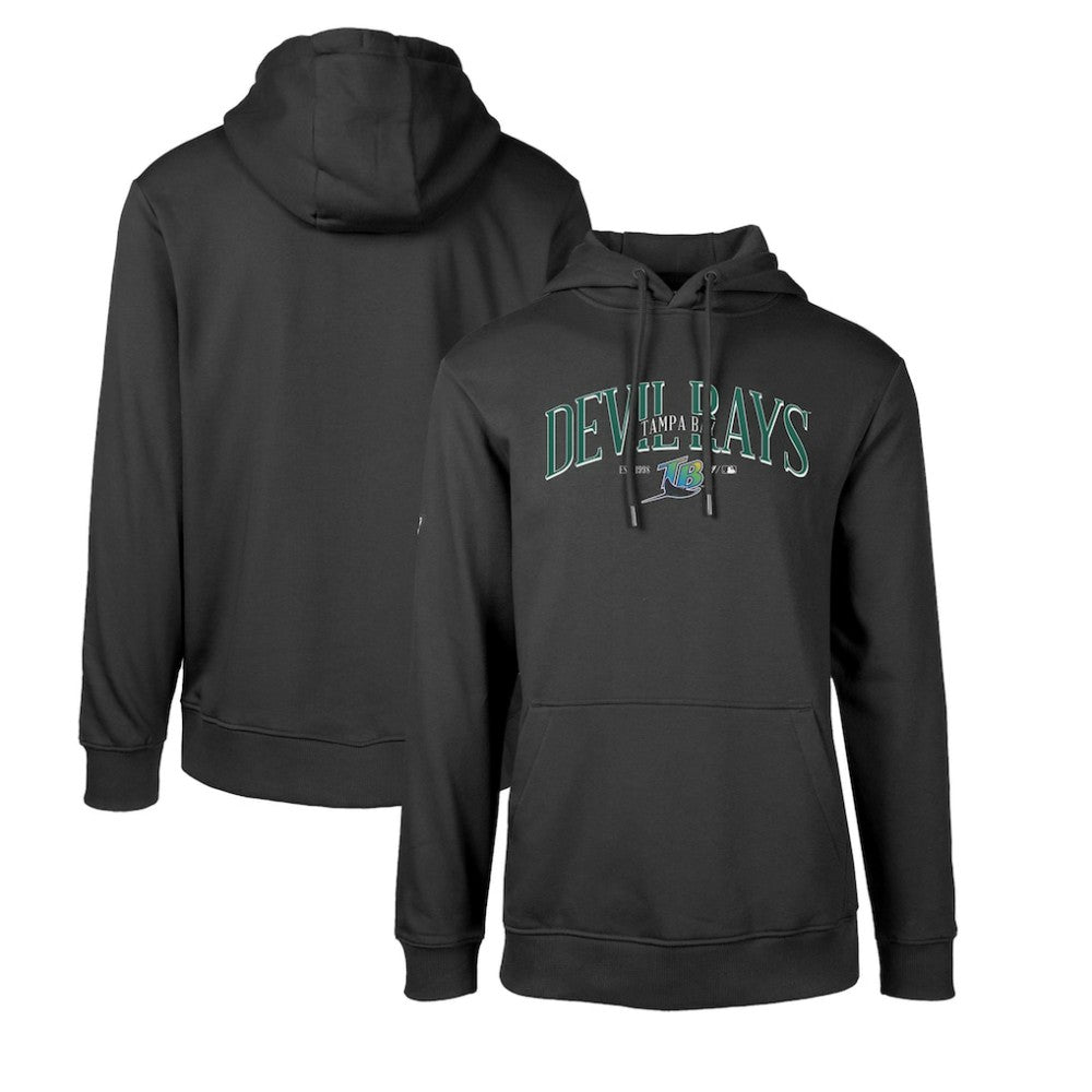 Tampa Bay Rays Levelwear Cooperstown Collection Podium Retro Spellout Pullover Hoodie - Black