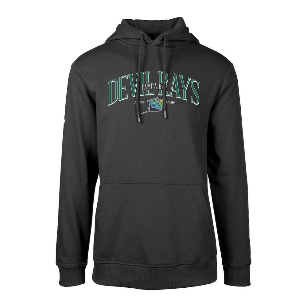 Tampa Bay Rays Levelwear Cooperstown Collection Podium Retro Spellout Pullover Hoodie - Black