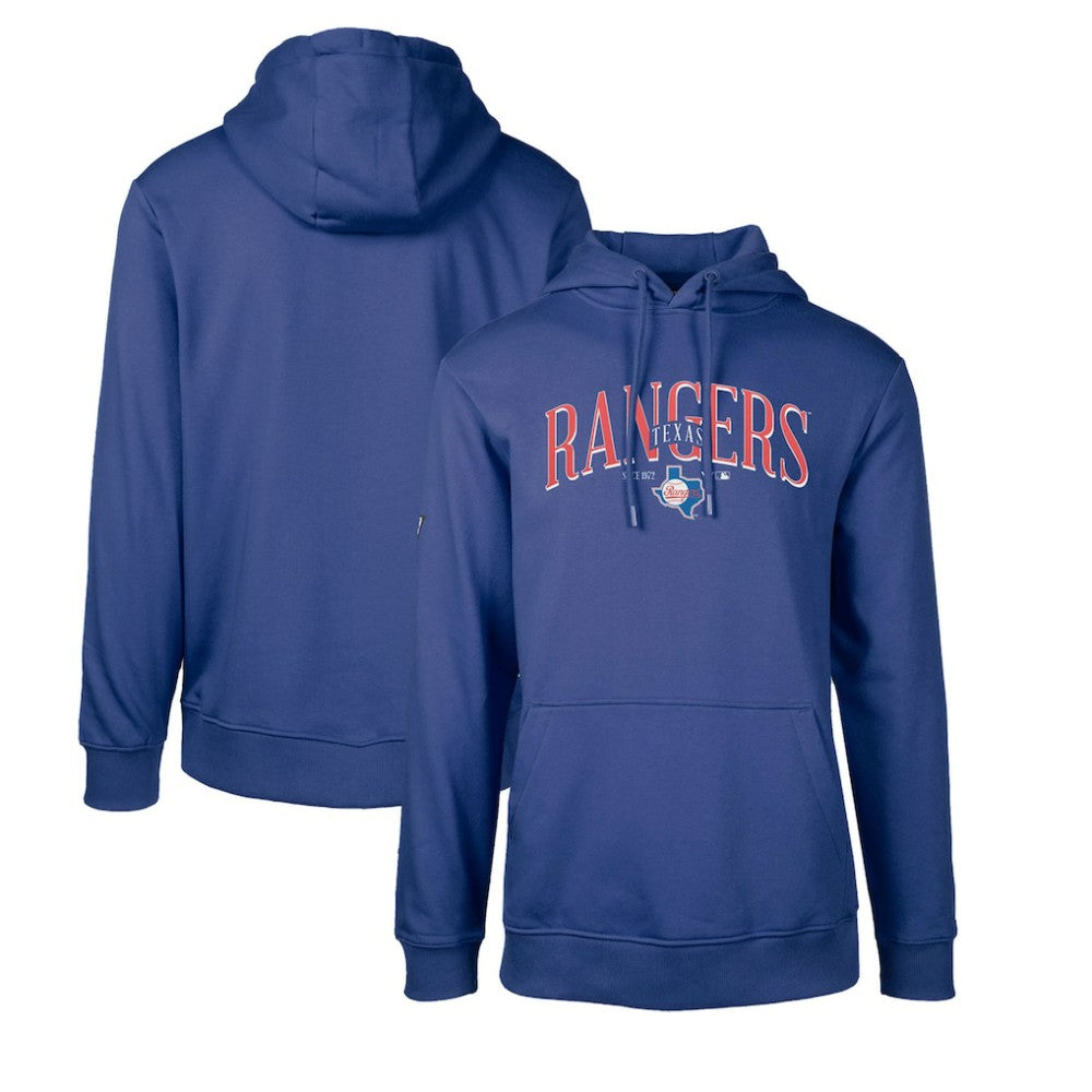 Texas Rangers Levelwear Cooperstown Collection Podium Retro Spellout Pullover Hoodie - Royal