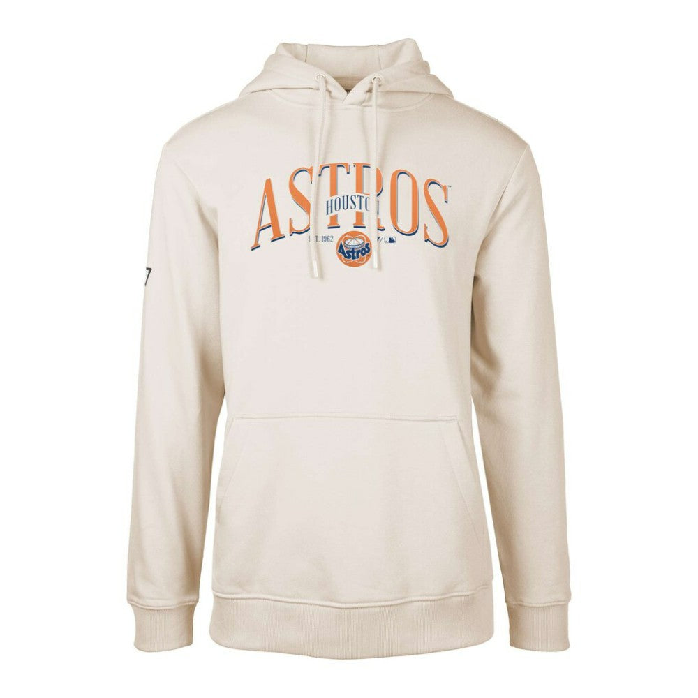 Houston Astros Levelwear Cooperstown Collection Podium Retro Spellout Pullover Hoodie - Khaki