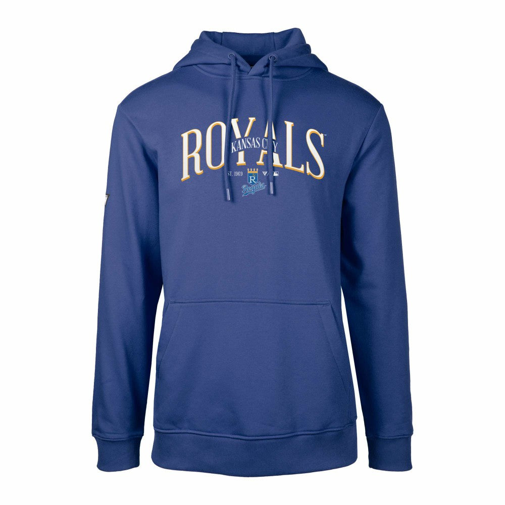 Kansas City Royals Levelwear Cooperstown Collection Podium Retro Spellout Pullover Hoodie - Royal