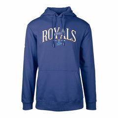 Kansas City Royals Levelwear Cooperstown Collection Podium Retro Spellout Pullover Hoodie - Royal