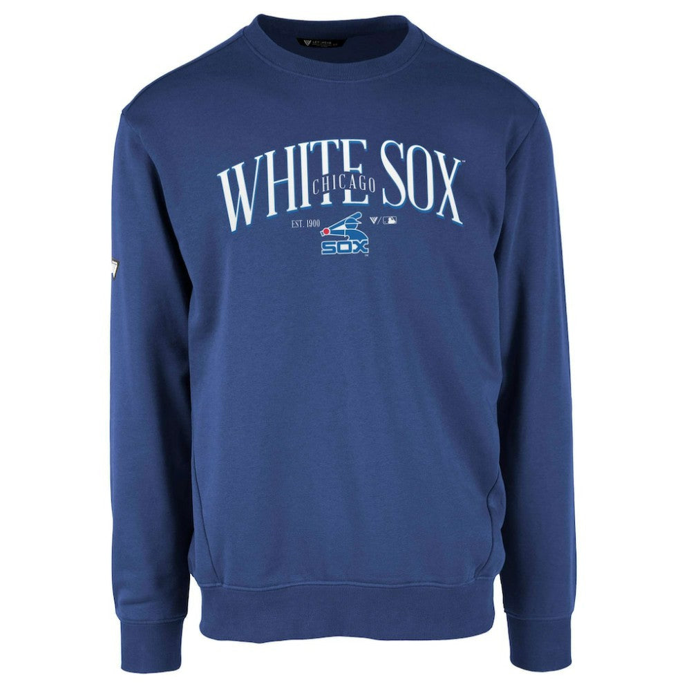 Chicago White Sox Levelwear Zane Cooperstown Collection Retro Spellout Pullover Sweatshirt - Royal