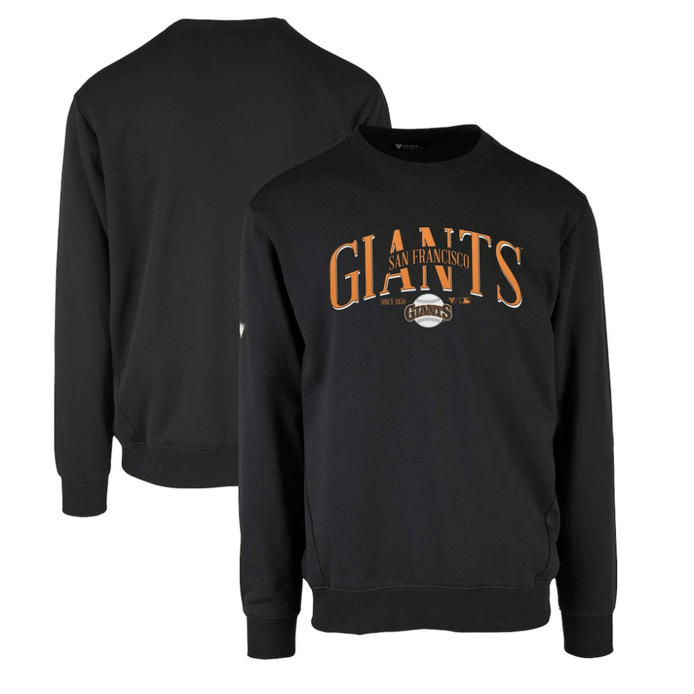 San Francisco Giants Levelwear Zane Cooperstown Collection Retro Spellout Pullover Sweatshirt - Black