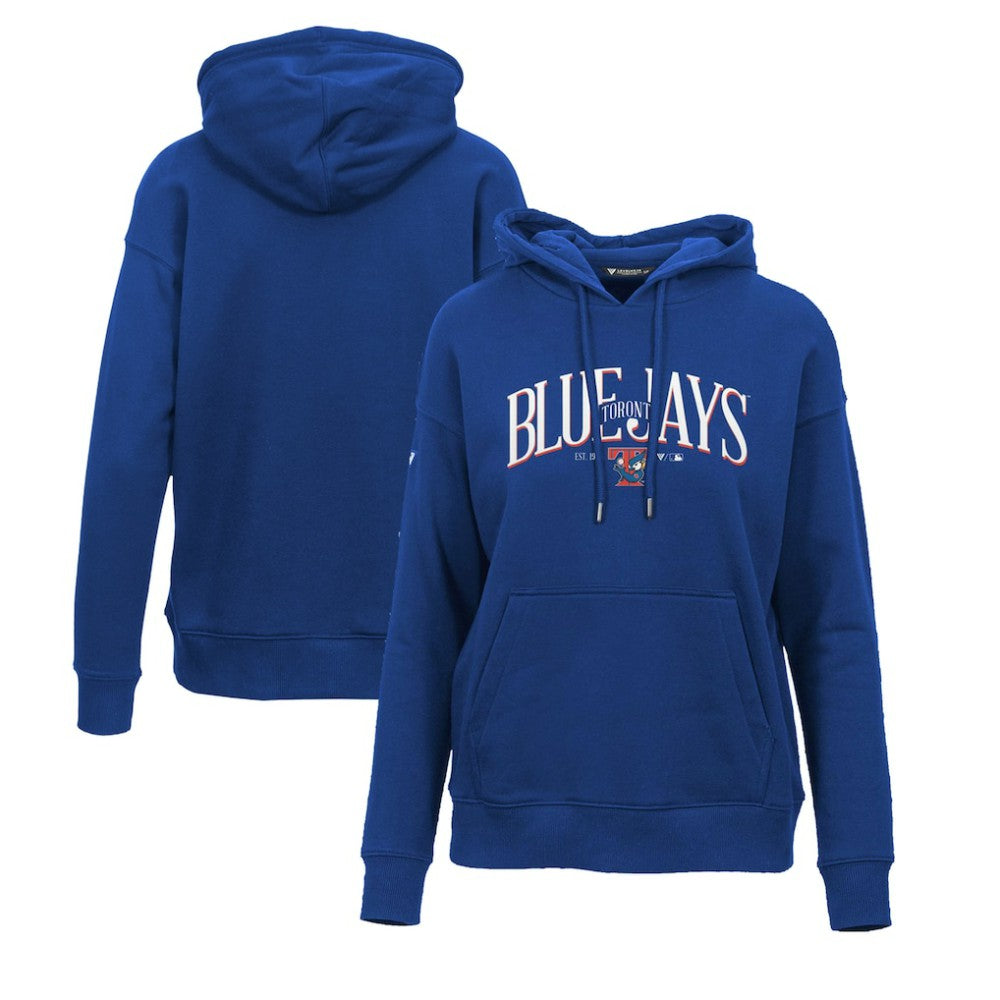 Toronto Blue Jays Levelwear Women's Adorn Cooperstown Collection Retro Spellout Pullover Hoodie - Royal