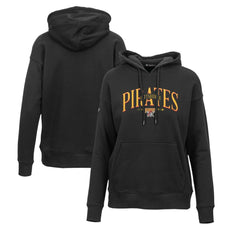 Pittsburgh Pirates Levelwear Women's Adorn Cooperstown Collection Retro Spellout Pullover Hoodie - Black