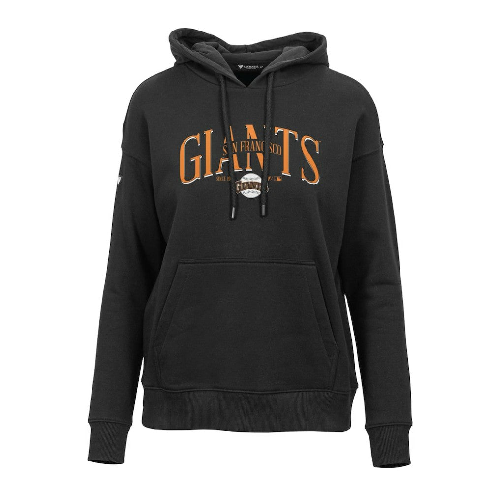 San Francisco Giants Levelwear Women's Adorn Cooperstown Collection Retro Spellout Pullover Hoodie - Black