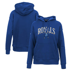 Kansas City Royals Levelwear Women's Adorn Cooperstown Collection Retro Spellout Pullover Hoodie - Royal