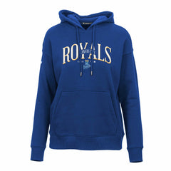 Kansas City Royals Levelwear Women's Adorn Cooperstown Collection Retro Spellout Pullover Hoodie - Royal