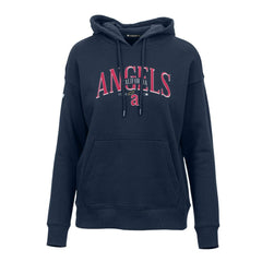 Los Angeles Angels Levelwear Women's Adorn Cooperstown Collection Retro Spellout Pullover Hoodie - Navy