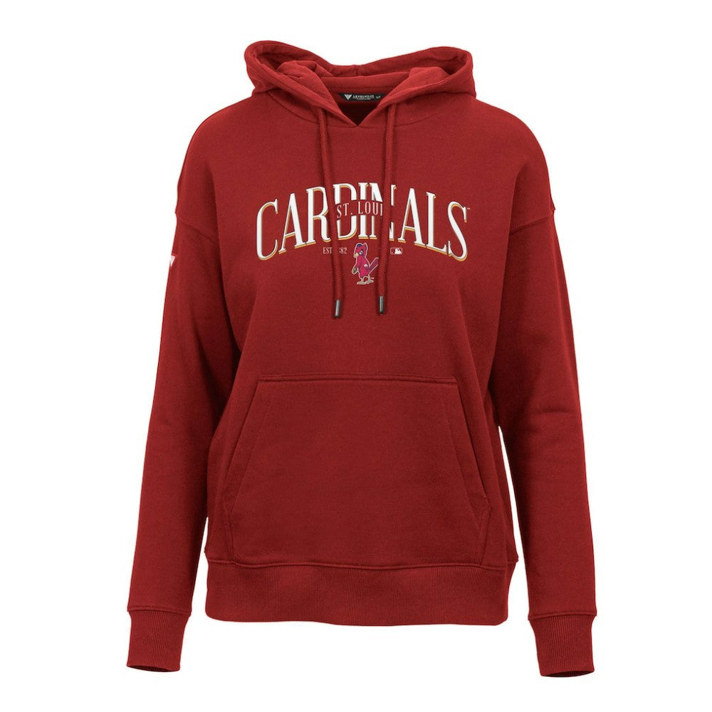 St. Louis Cardinals Levelwear Women's Adorn Cooperstown Collection Retro Spellout Pullover Hoodie - Red