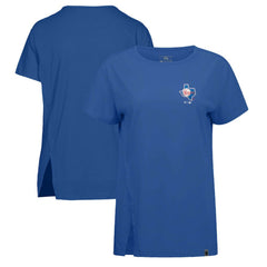 Texas Rangers Levelwear Women's Influx Cooperstown Core Logo T-Shirt - Royal